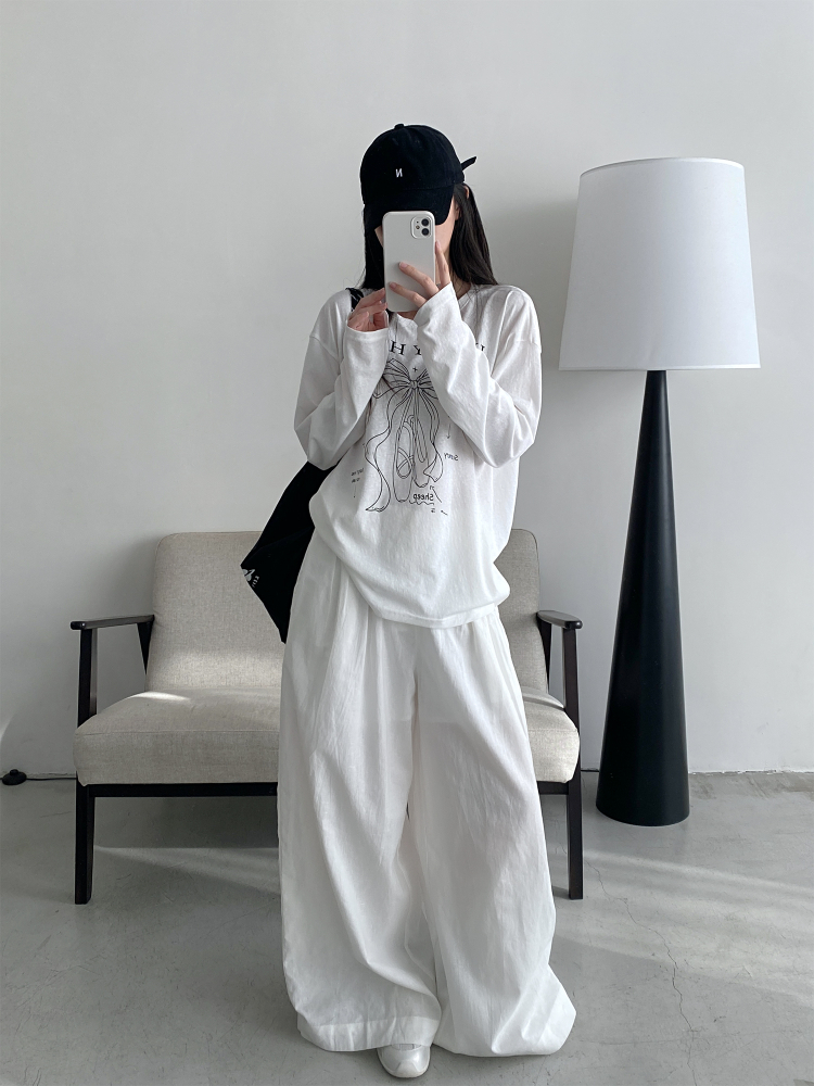 Relaxed Wide-Leg Linen Casual Pants - Comfortable Breathable Floor-Length Draping Trousers for Effortless Old Money Style Relaxed Wide-Leg Linen Casual Pants - Comfortable Breathable Floor-Length Draping Trousers for Effortless Old Money Style