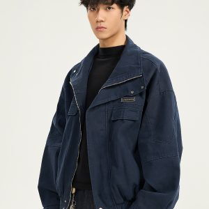 Retro American Heavyweight Jacket for Men - Stylish Loose Workwear Coat in Barn Style for Couples