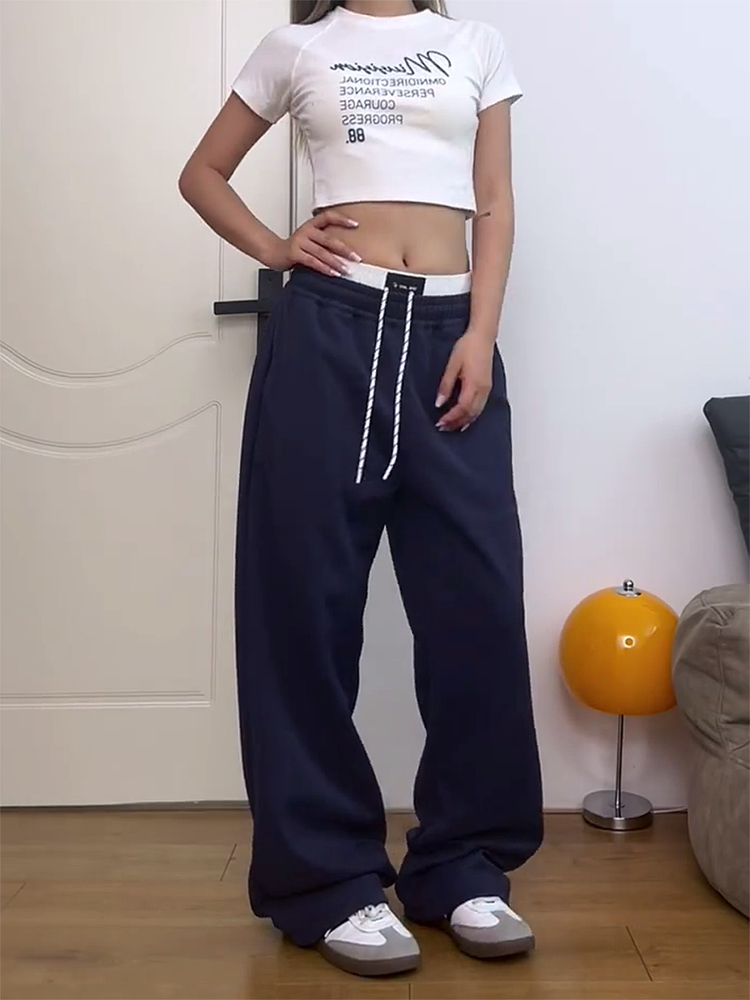 Retro American-Style Elastic Waist Cargo Pants for Women - Trendy Casual Summer 2025 Fashion Must-Have Retro American-Style Elastic Waist Cargo Pants for Women - Trendy Casual Summer 2025 Fashion Must-Have