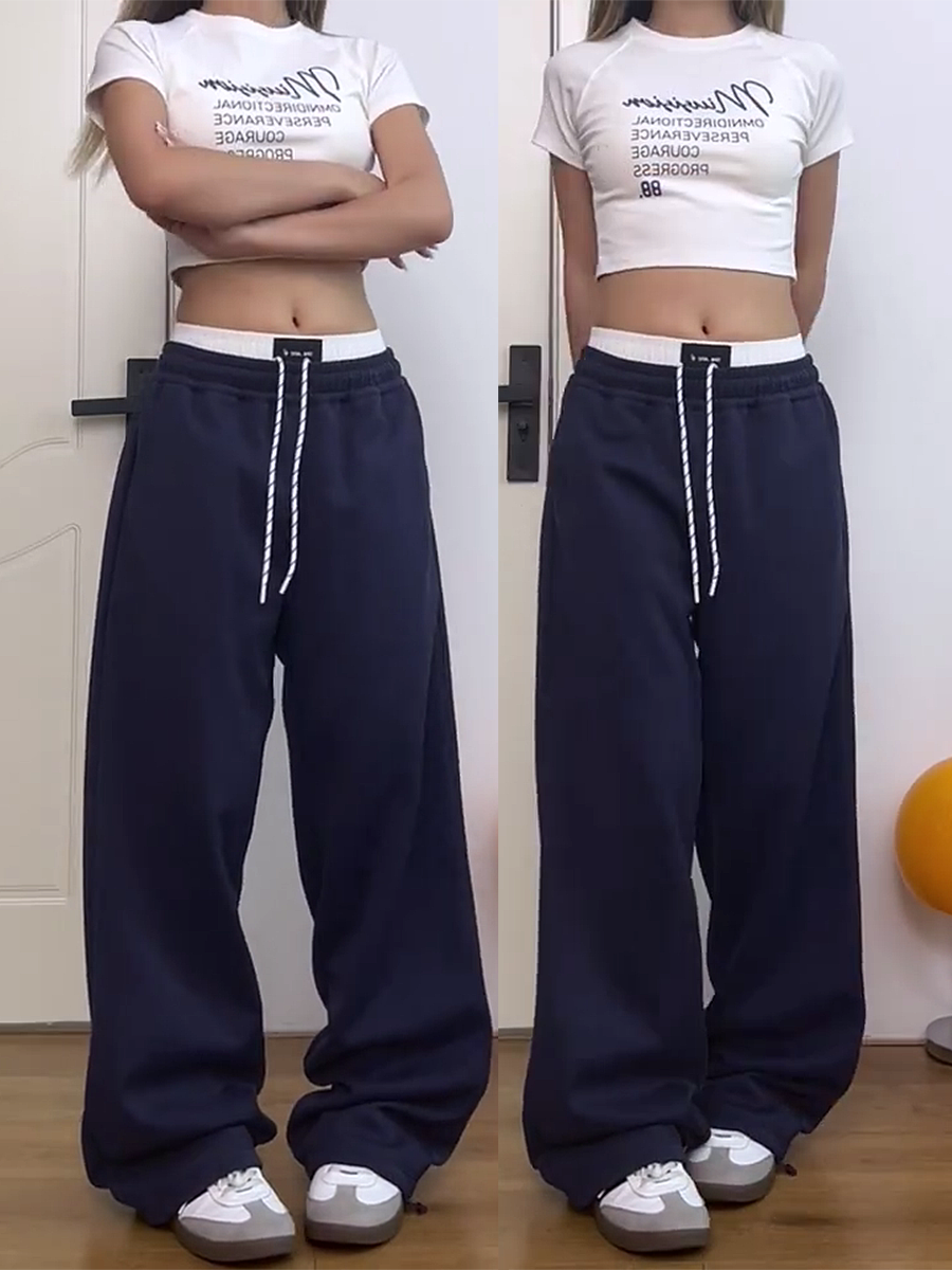 Retro American-Style Elastic Waist Cargo Pants for Women - Trendy Casual Summer 2025 Fashion Must-Have Retro American-Style Elastic Waist Cargo Pants for Women - Trendy Casual Summer 2025 Fashion Must-Have