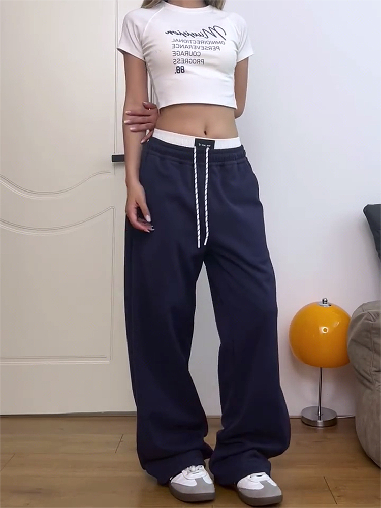 Retro American-Style Elastic Waist Cargo Pants for Women - Trendy Casual Summer 2025 Fashion Must-Have Retro American-Style Elastic Waist Cargo Pants for Women - Trendy Casual Summer 2025 Fashion Must-Have