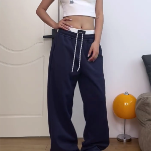 Retro American-Style Elastic Waist Cargo Pants for Women - Trendy Casual Summer 2025 Fashion Must-Have