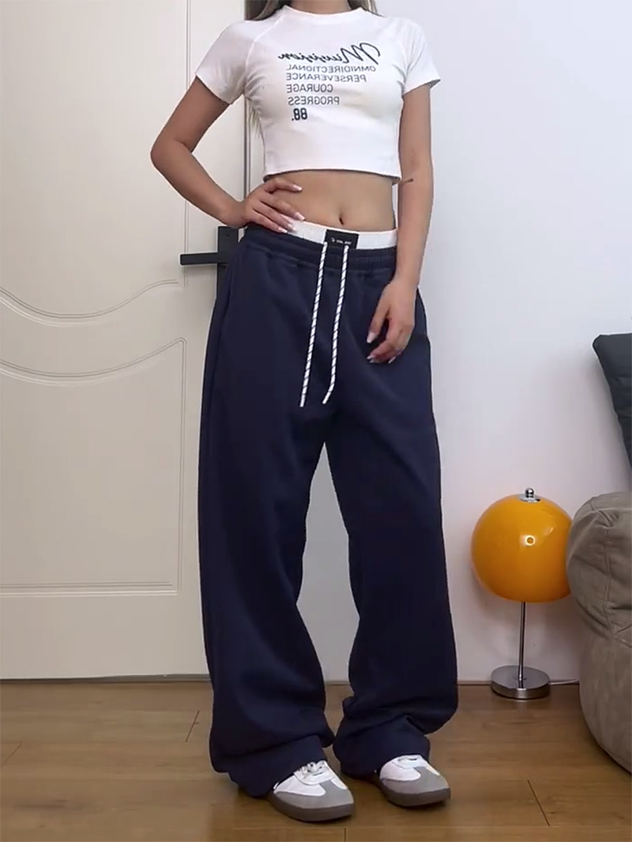 Retro American-Style Elastic Waist Cargo Pants for Women - Trendy Casual Summer 2025 Fashion Must-Have Retro American-Style Elastic Waist Cargo Pants for Women - Trendy Casual Summer 2025 Fashion Must-Have