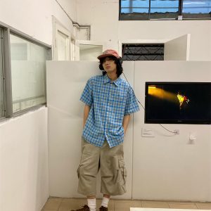 Retro American-Style Loose Wide-Leg Cargo Pants with Large Pockets for Men and Women - Summer Casual Functional Shorts