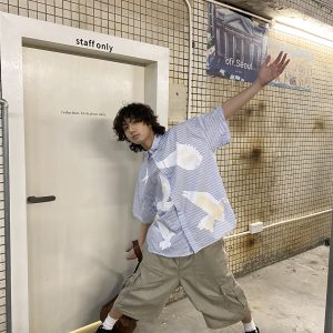 Retro American-Style Loose Wide-Leg Cargo Pants with Large Pockets for Men and Women - Summer Casual Functional Shorts