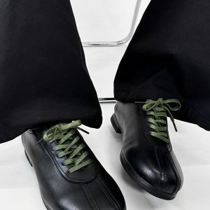 Retro Black Derby Shoes for Men - Soft-Soled Leather Flats, Casual British Style Commuting Footwear, Perfect for Everyday Wear