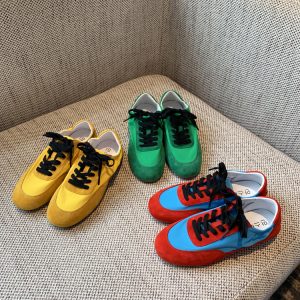 Retro Casual Women's Genuine Leather Patchwork Lace-Up Training Shoes - 2025 Y2K Inspired Flat Sports Sneakers