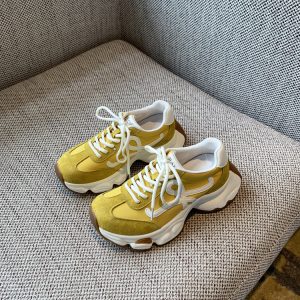 Retro Dad Shoes for Women - 2025 New Style Genuine Leather, Breathable Thick-Soled, Height-Increasing Casual Sports Shoes