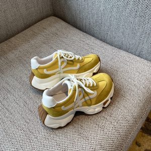 Retro Dad Shoes for Women - 2025 New Style Genuine Leather, Breathable Thick-Soled, Height-Increasing Casual Sports Shoes