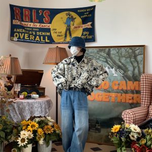 Retro Floral Long Sleeve Shirt - Handmade Watercolor Design, Autumn Style, Loose Fit, Versatile High-End Fashion