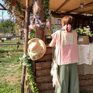 Retro Green Pleated High-Waisted Wide-Leg Lantern Pants for Women - Casual Spring Fashion, Vintage Style, Loose Fit