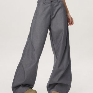 Retro High-End Casual Flared Wide-Leg Pants for Men and Women - Straight-Leg Loose Fit, 90s American Style
