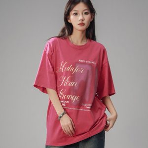 Retro High Street Loose Short Sleeve T-Shirt for Men and Women - Summer Trendy Couple Top with American Beer Captain Design