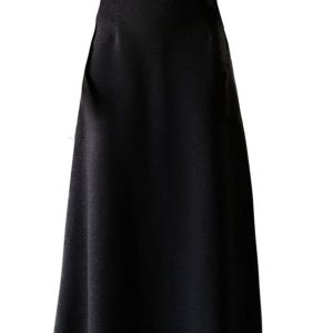 Retro High-Waisted Mid-Length A-Line Skirt for Women, Slimming Versatile Design with Zipper and Elastic Waist, Perfect for Y2K Style