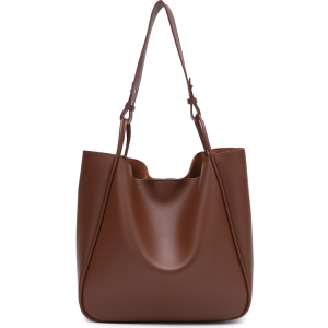 Retro 港风 Large Capacity Shoulder Tote Bag for Women - Chic Commuting Underarm Design