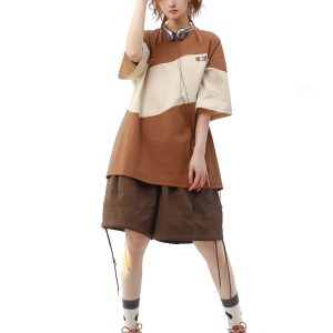 Retro Loose-Fit Casual Men's T-Shirt with Short Sleeves - Japanese Style Summer Top for Couples