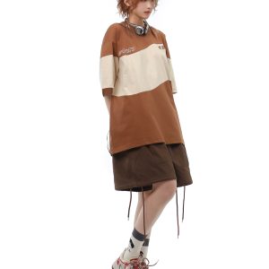 Retro Loose-Fit Casual Men's T-Shirt with Short Sleeves - Japanese Style Summer Top for Couples