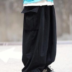 Retro Loose Multi-Pocket Wide-Leg Casual Pants for Men - Trendy 90s Inspired Straight-Leg Work Trousers