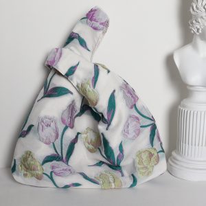 Retro Purple Floral Tulip Tote Bag for Women - Large Capacity Summer Commuter Bag, Fashionable Versatile Y2K Style