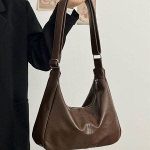 Retro Soft Leather Crossbody Bag for Women - 2025 New Model, Large Capacity Versatile Shoulder Tote Bag
