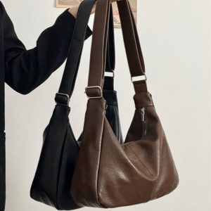 Retro Soft Leather Crossbody Bag for Women - 2025 New Model, Large Capacity Versatile Shoulder Tote Bag