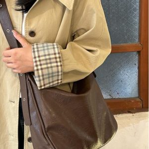 Retro Soft Leather Women's Tote Bag - High-Capacity Fashion Shoulder & Crossbody Bag for Versatile Style