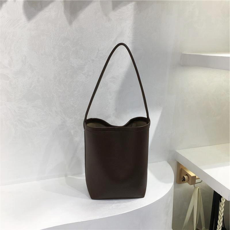 Retro Solid Color Versatile Tote Bag for Commuting - Lazy Style Underarm Bucket Bag for 2024 Fashion Retro Solid Color Versatile Tote Bag for Commuting - Lazy Style Underarm Bucket Bag for 2024 Fashion