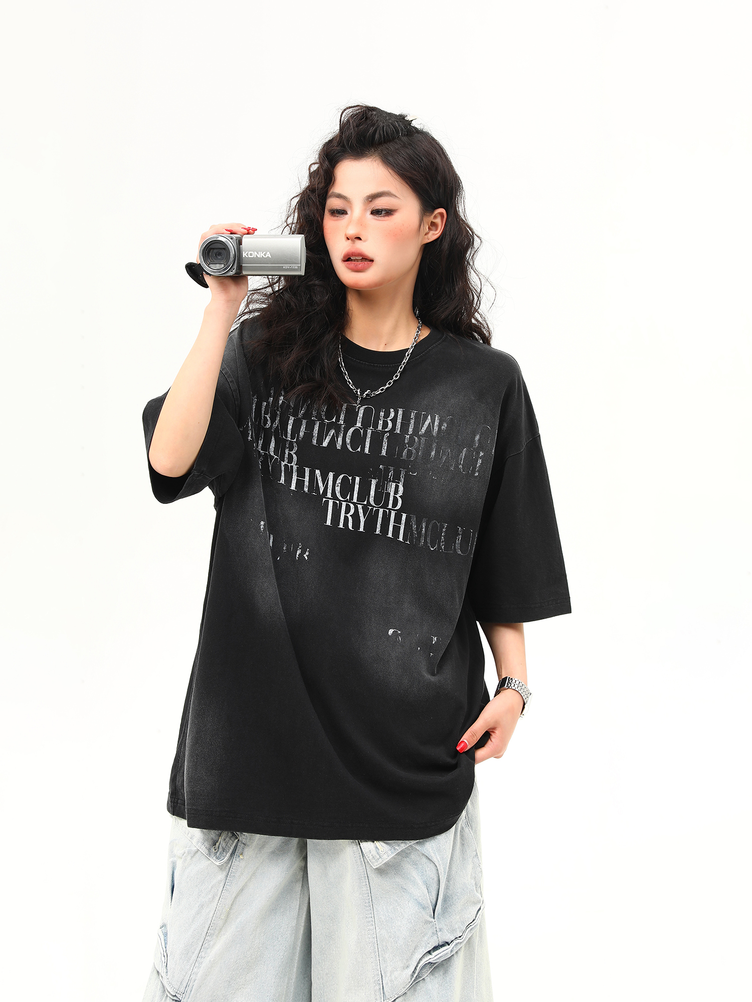 Retro Vintage Letter Print Short Sleeve T-Shirt for Women - Trendy American Style Summer Tee Retro Vintage Letter Print Short Sleeve T-Shirt for Women - Trendy American Style Summer Tee