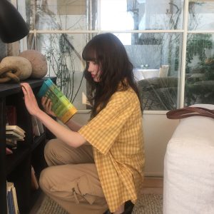 Retro Yellow Plaid Lapel Short Sleeve Shirt for Women - Summer 2025 Simple Commuting Versatile Top in 90s Style