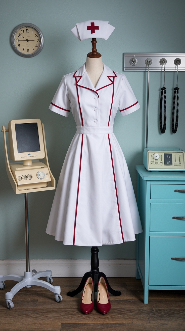 Nostalgic Charm of the Retro Nurse Outfit outfit idea