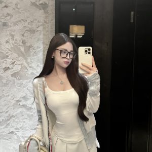 Rhinestone Camisole Top with Built-In Padding - Slim Fit, New Arrival, Perfect for 90s and Y2K Style