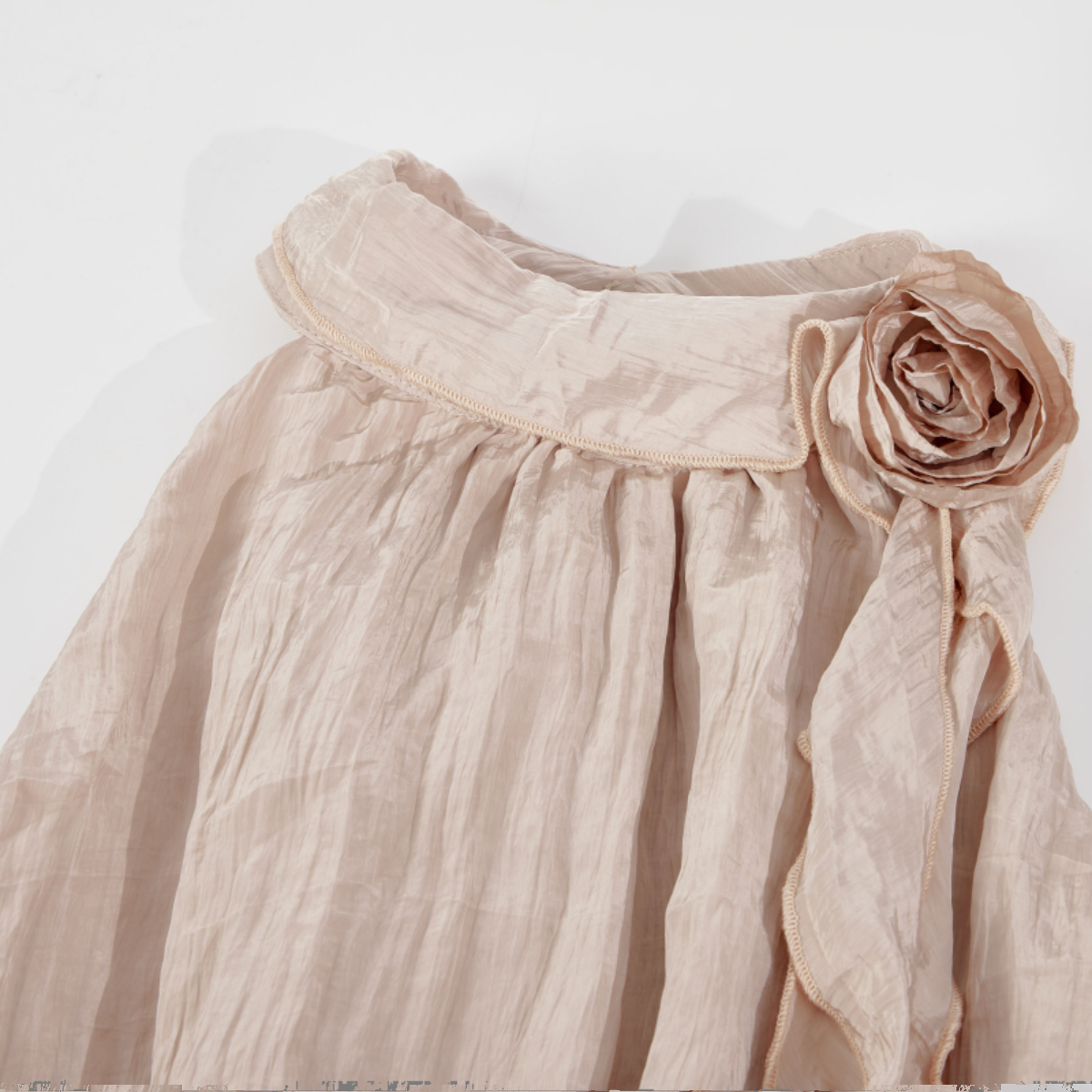 Romantic Floral Layered Halter Top with Ribbon Waist-Cinching - Sweet 3D Design Summer Blouse for Women