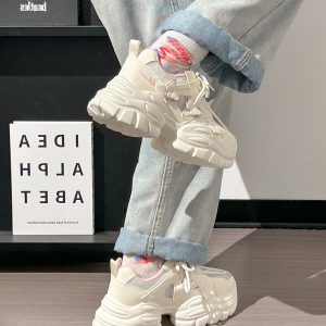 Sakura Pink Butterfly Dad Shoes for Women - 2025 New Style Mesh Breathable Sports Shoes with Height Increase - Trendy Casual Footwear