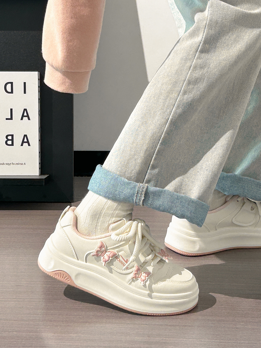 Sakura Pink Butterfly Sneakers for Women - 2025 Summer Euro Style Versatile Big Toe Shoes, Trendy & Hot Selling Footwear Sakura Pink Butterfly Sneakers for Women - 2025 Summer Euro Style Versatile Big Toe Shoes, Trendy & Hot Selling Footwear