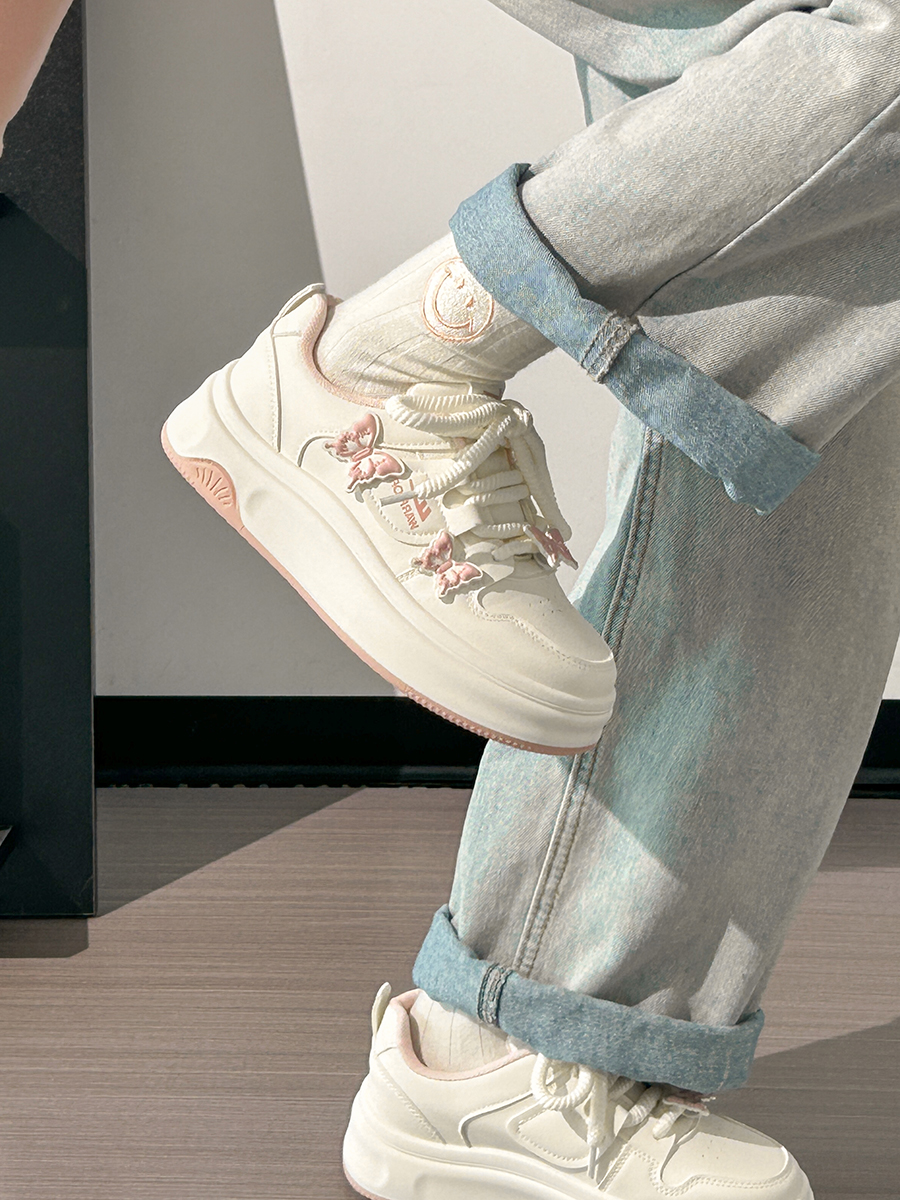 Sakura Pink Butterfly Sneakers for Women - 2025 Summer Euro Style Versatile Big Toe Shoes, Trendy & Hot Selling Footwear Sakura Pink Butterfly Sneakers for Women - 2025 Summer Euro Style Versatile Big Toe Shoes, Trendy & Hot Selling Footwear