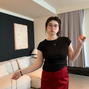 Satin A-Line Midi Skirt in Tipsy Cherry, Plus Size, Slimming Design for Summer, Cool and Casual, 90s Inspired Fashion