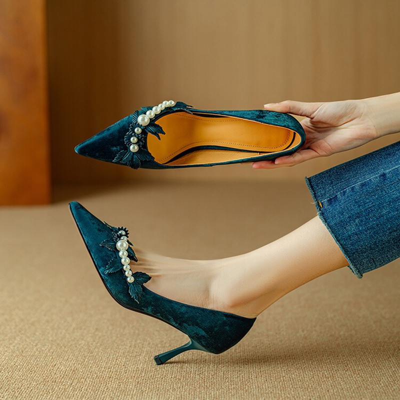 Satin Stiletto High Heels for Women - Italian Style Socialite Wedding Shoes, Shallow Mouth Design, High-End Fashion Footwear