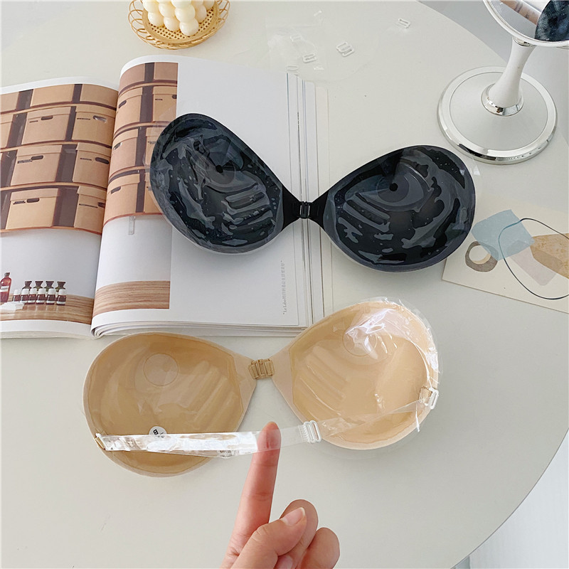 Seamless Anti-Slip Nipple Covers for Women - Thickened Strapless Bra for Summer Beach Vacation and Small Chest Gathering