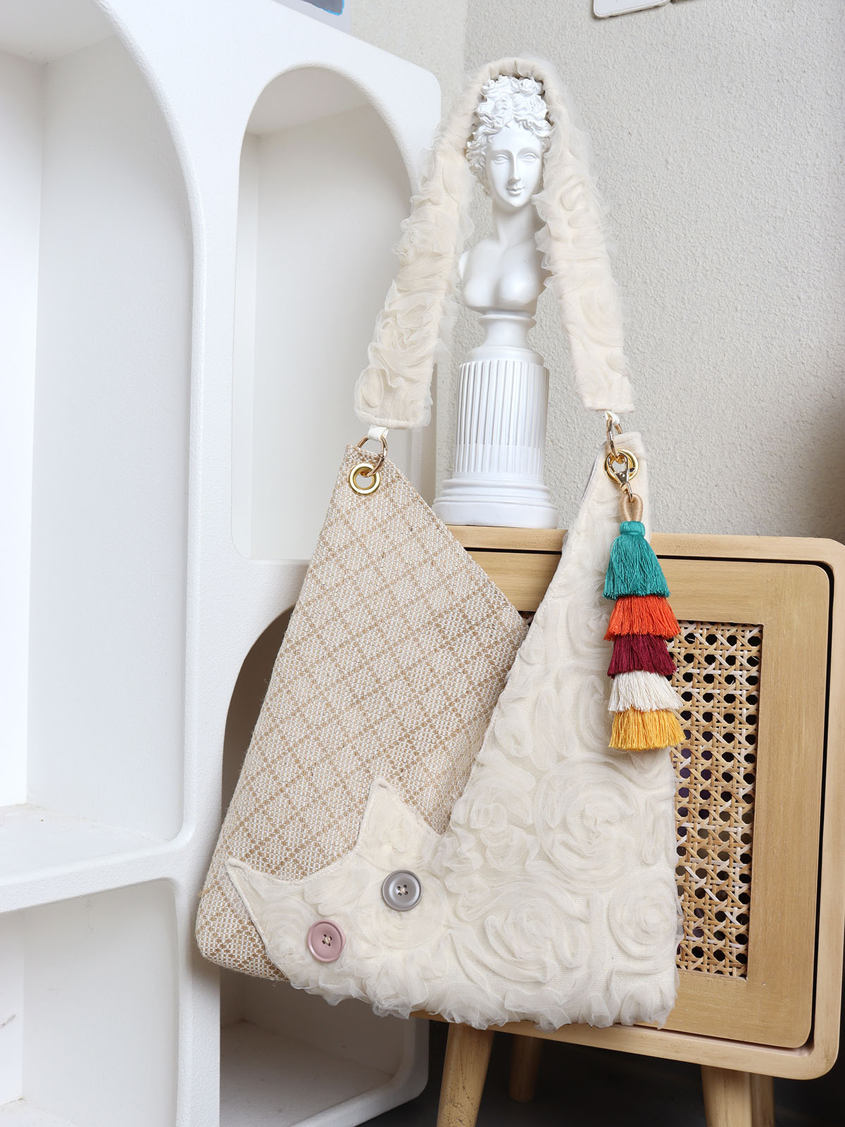 Seaside Vacation Cat Shoulder Crossbody Bag - Spring/Summer Style for Trendy Days Seaside Vacation Cat Shoulder Crossbody Bag - Spring/Summer Style for Trendy Days