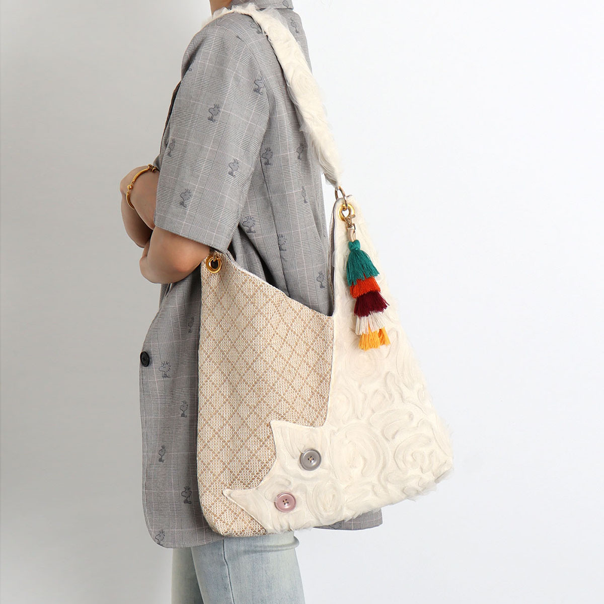 Seaside Vacation Cat Shoulder Crossbody Bag - Spring/Summer Style for Trendy Days Seaside Vacation Cat Shoulder Crossbody Bag - Spring/Summer Style for Trendy Days