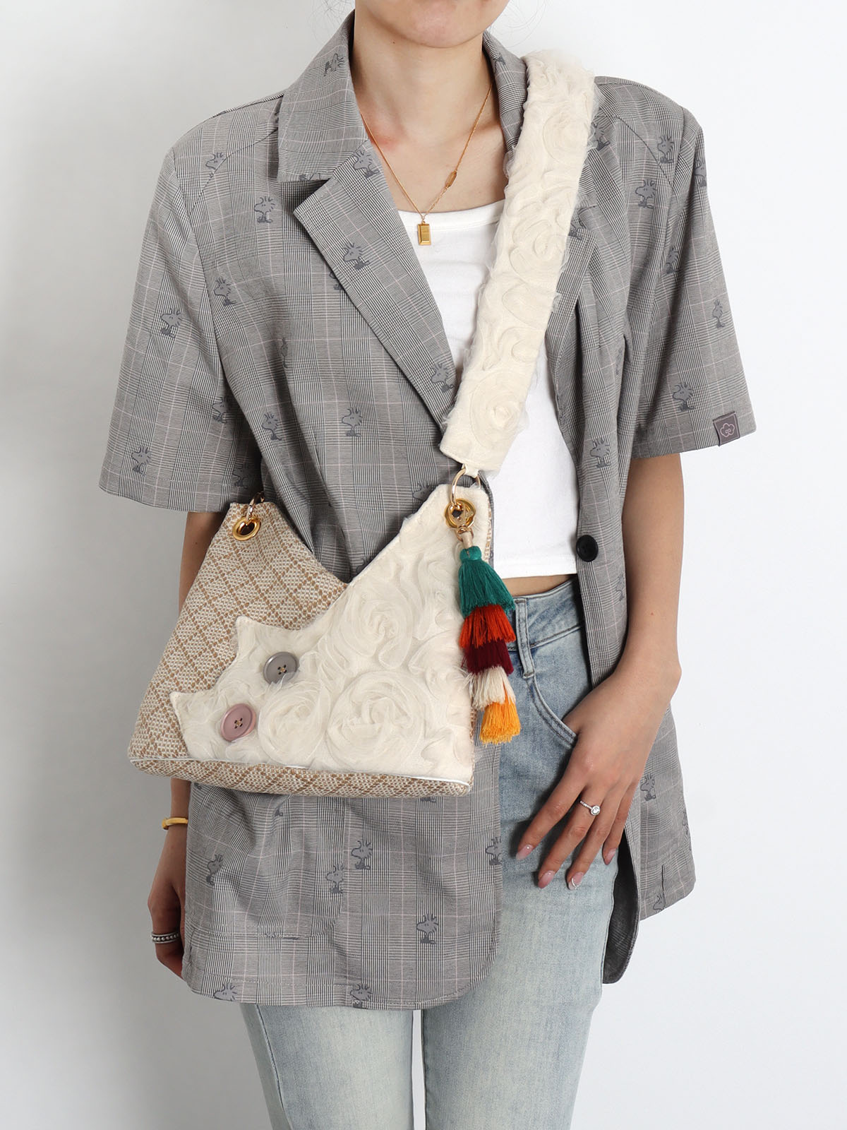 Seaside Vacation Cat Shoulder Crossbody Bag - Spring/Summer Style for Trendy Days Seaside Vacation Cat Shoulder Crossbody Bag - Spring/Summer Style for Trendy Days