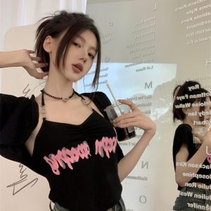 Sexy Halter Neck Tank Top and Cardigan Two-Piece Set for Women, Summer Crop Top with Short Sleeves, European and American Style