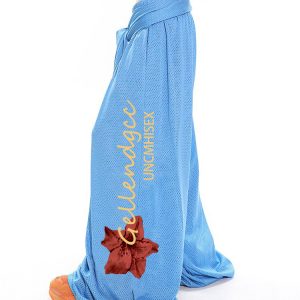 Sexy Lace Tank Top and Breathable Mesh Wide-Leg Pants Set for Summer, Y2K Style, Trendy Women's Outfit