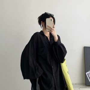 Sheer Lantern Sleeve Sun Protection Shirt for Women - Casual Loose Fit Hazy Feel Outerwear for Evening Breeze