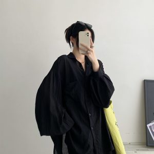 Sheer Lantern Sleeve Sun Protection Shirt for Women - Casual Loose Fit Hazy Feel Outerwear for Evening Breeze