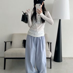 Sheer Long-Sleeve T-Shirt for Women, 3D Foam Printed Sun Grapefruit Design, Summer Versatile Slim-Fit Sun Protection Top