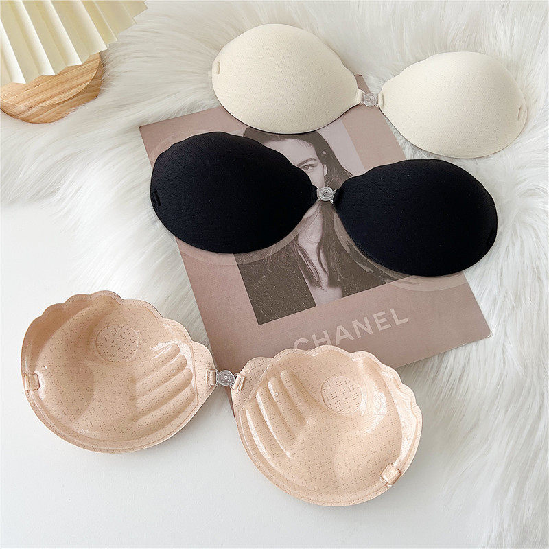 Silicone Invisible Bra for Small Breasts - Anti-Slip Strapless Nipple Covers for Wedding Dresses, Seamless Backless Lingerie