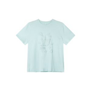 Silver 3D Conch Print Short Sleeve T-Shirt for Women - Loose Fit Pure Cotton Summer Top - Trendy 2025 Fashion Essential