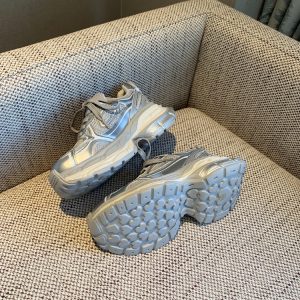 Silver Dad Shoes for Women - 2025 Spring Thick-Soled Height-Increasing Mesh Casual Sneakers, Trendy Y2K Athleisure Footwear