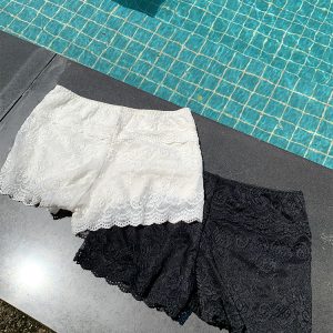 Skin-Friendly Elastic Lace Thin Shorts Leggings for Summer - Anti-Exposure, Comfortable, Perfect for Y2K and Casual Outfits